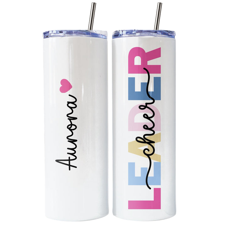 Personalized Cheerleader Tumbler | Custom Skinny Tumbler