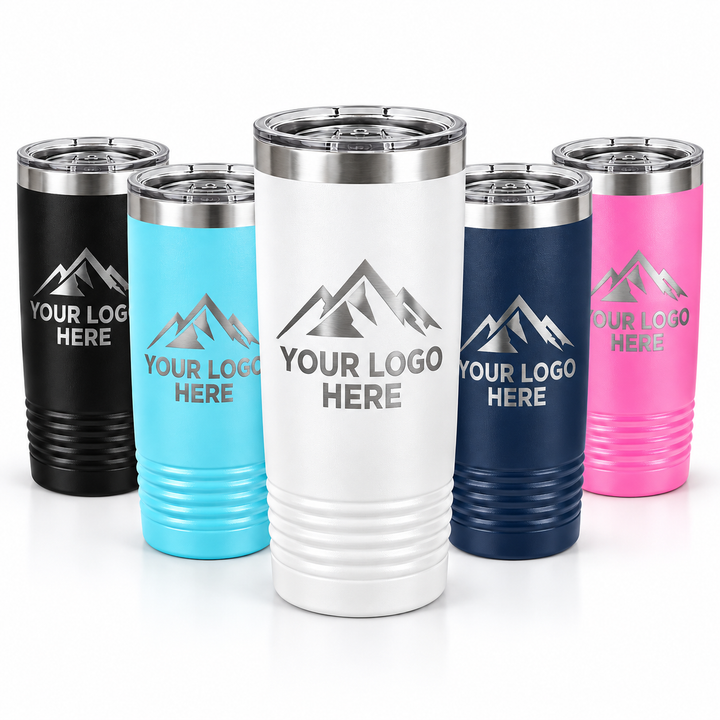 Custom Logo 20 oz Tumbler | Laser Engraved Business Tumblers
