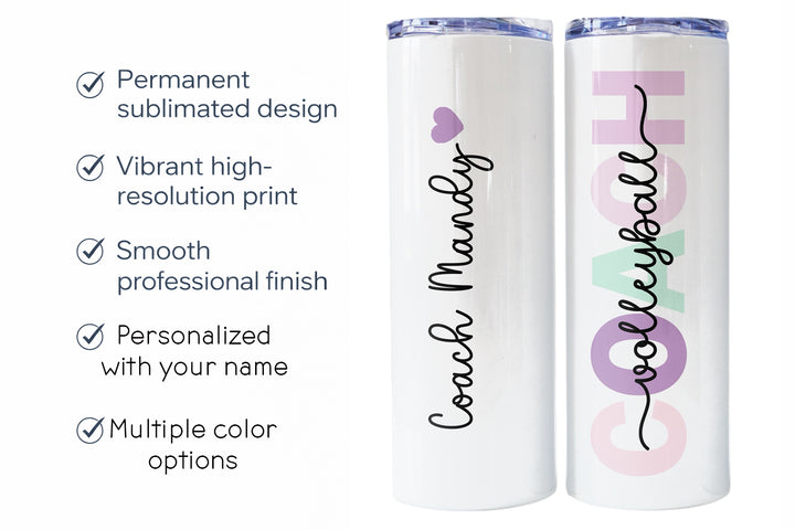 Personalized Volleyball Tumbler | Custom Skinny Tumbler