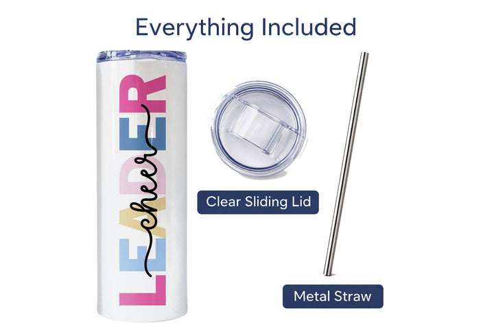 Personalized Cheerleader Tumbler | Custom Skinny Tumbler