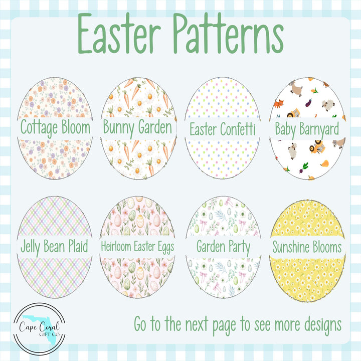 Personalized Easter Cross Basket Tag | Custom Acrylic Christian Name Tag with Chiffon Ribbon