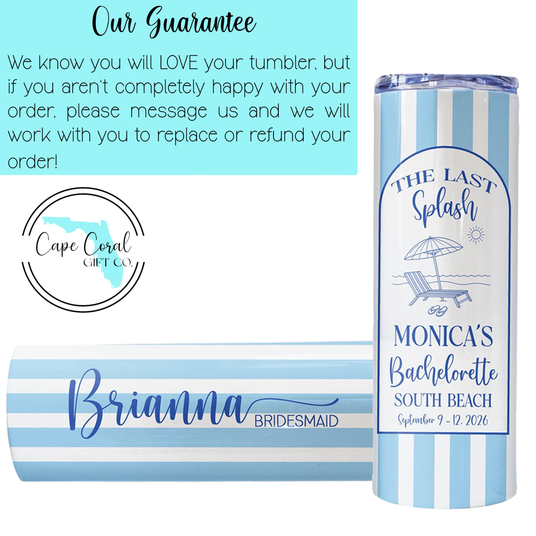 Personalized Bachelorette Tumblers | Custom Bride & Bridesmaid Cups | Bach Weekend Party Tumblers | Matching Bridal Party Gift
