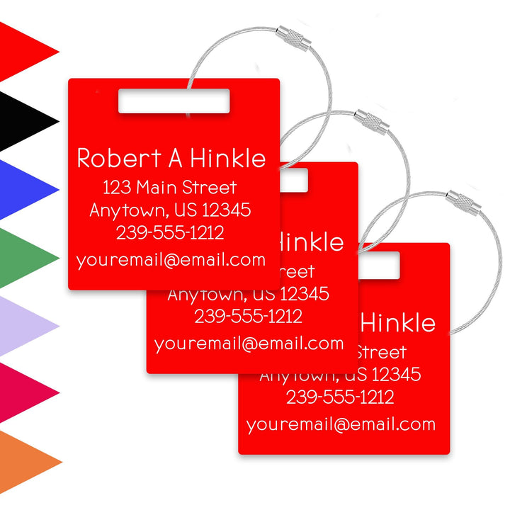 Personalized Acrylic Luggage Tags | Set of 3