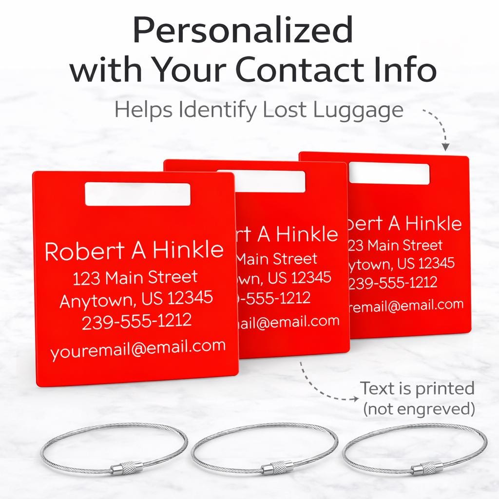 Personalized Acrylic Luggage Tags | Set of 3