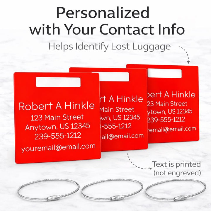 Personalized Acrylic Luggage Tags | Set of 3