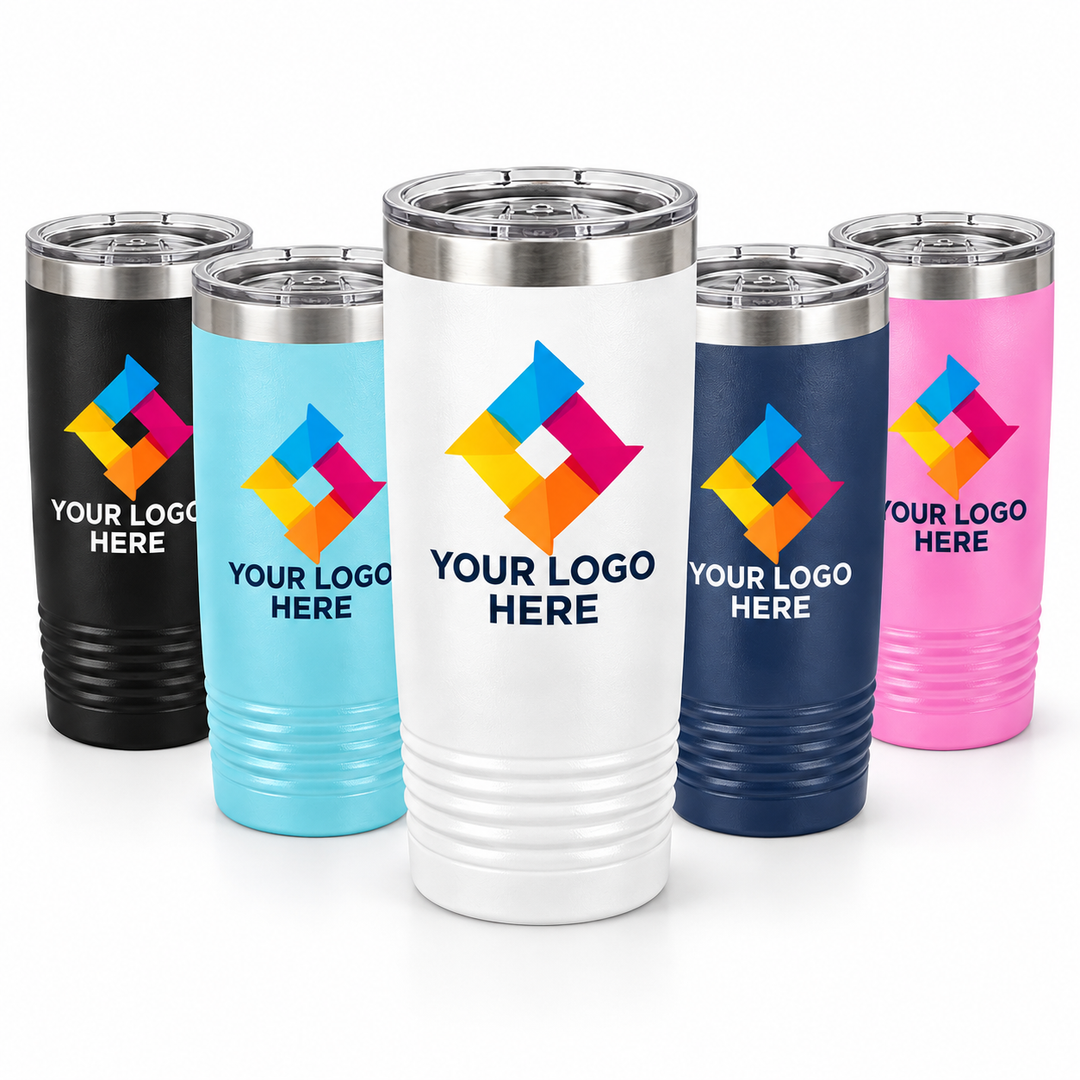 Custom Logo 20 oz Tumbler | Full-Color UV Printed Business Tumbler