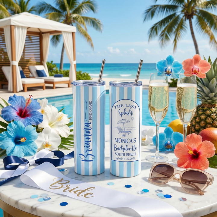 Personalized Bachelorette Tumblers | Custom Bride & Bridesmaid Cups | Bach Weekend Party Tumblers | Matching Bridal Party Gift