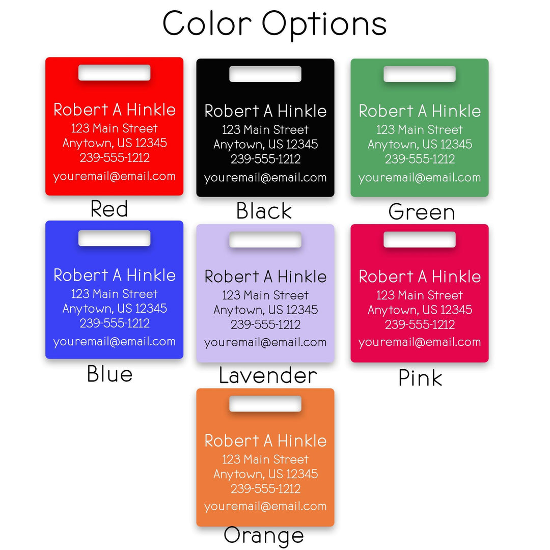 Personalized Acrylic Luggage Tags | Set of 3