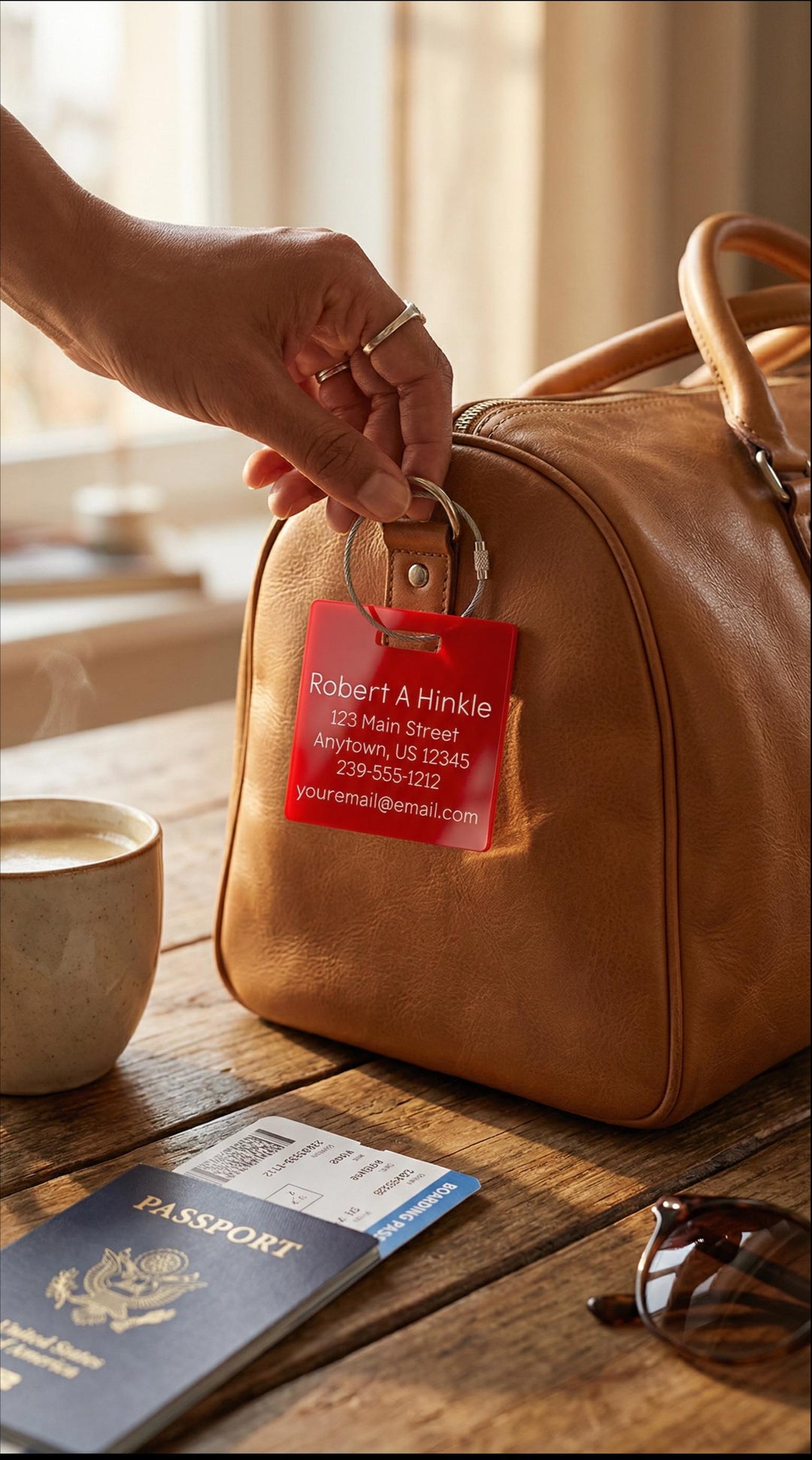 Personalized Acrylic Luggage Tags | Set of 3