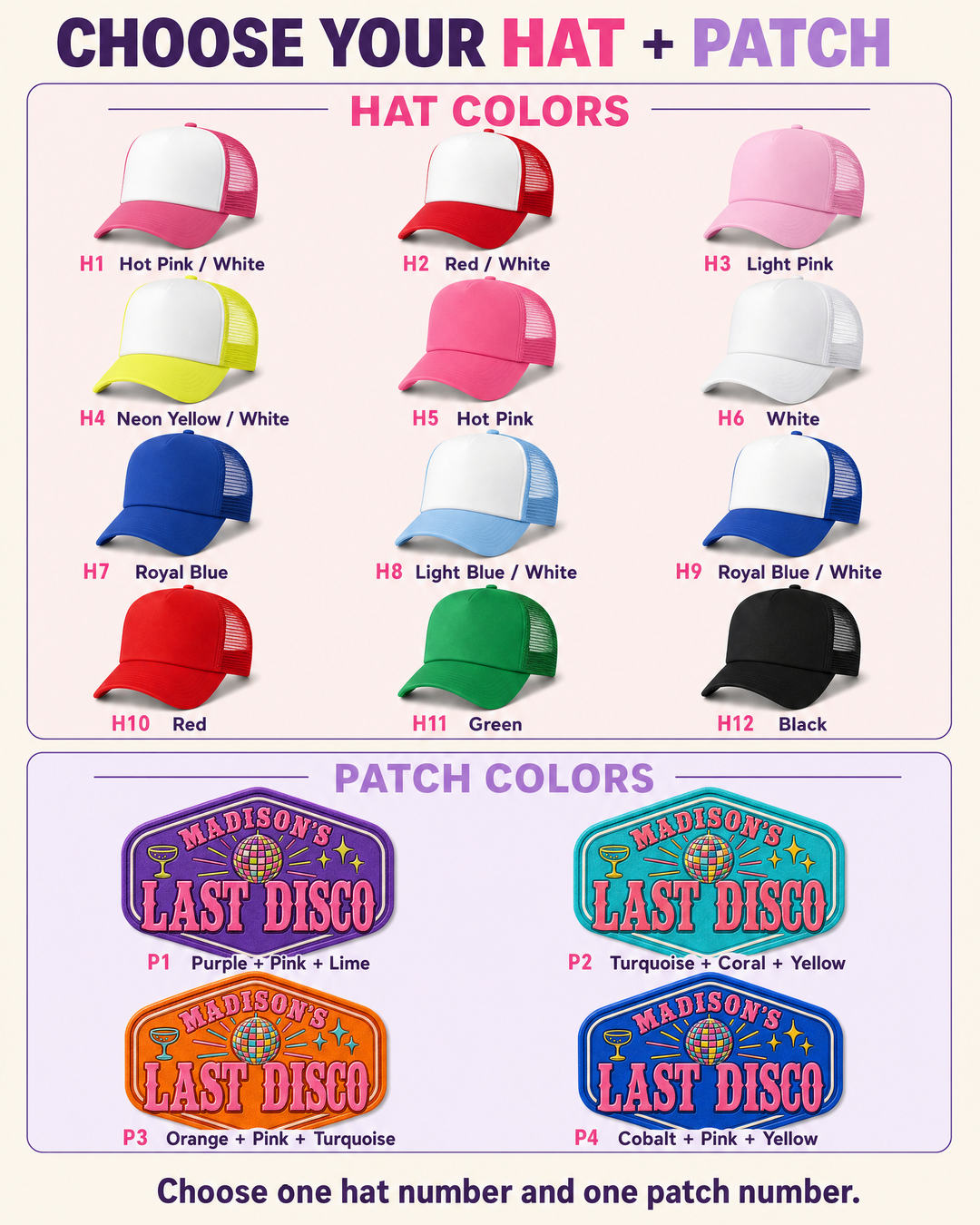 Personalized Last Disco Bachelorette Party Trucker Hat