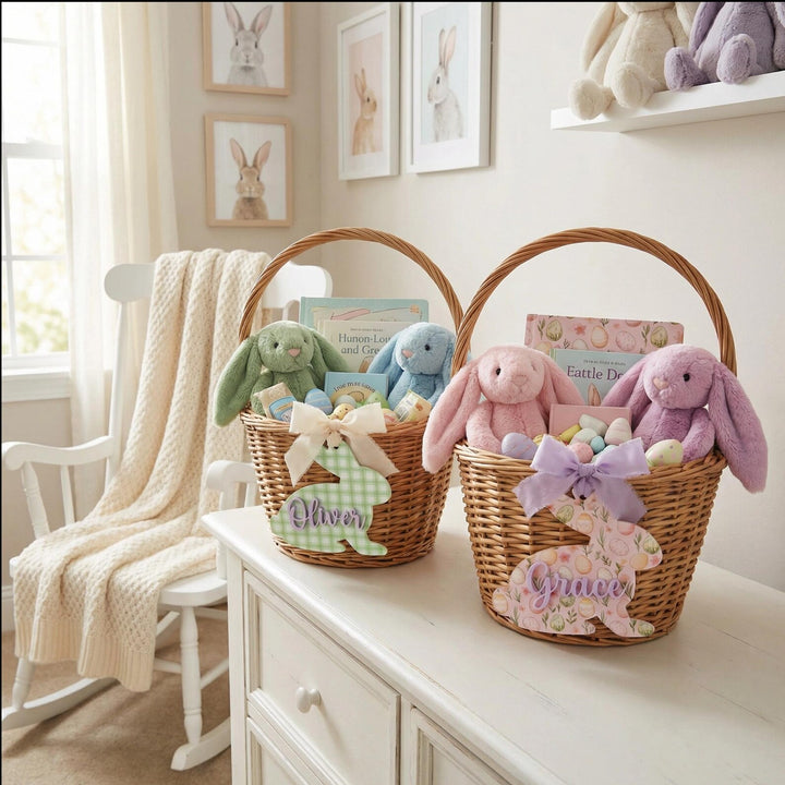 Personalized Easter Basket Name Tag | Custom Easter Bunny Tag