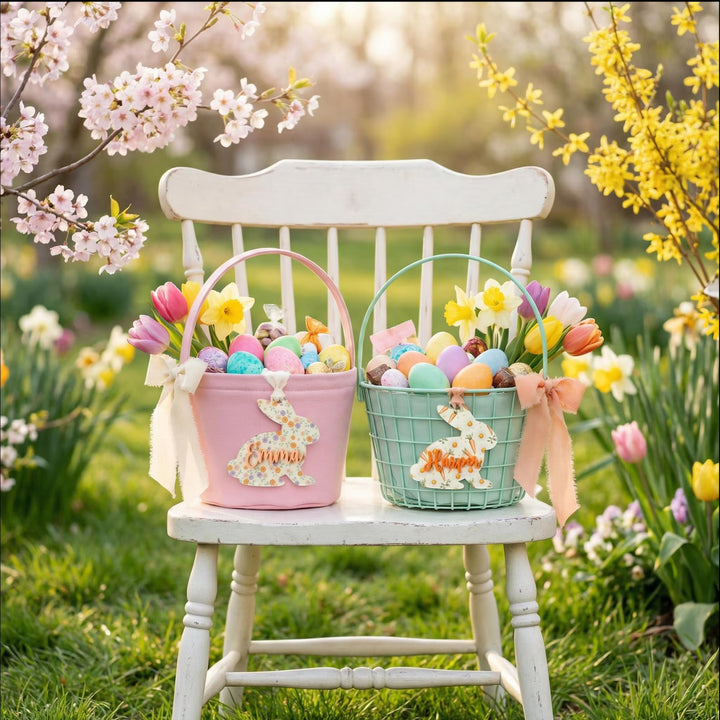 Personalized Easter Basket Name Tag | Custom Easter Bunny Tag
