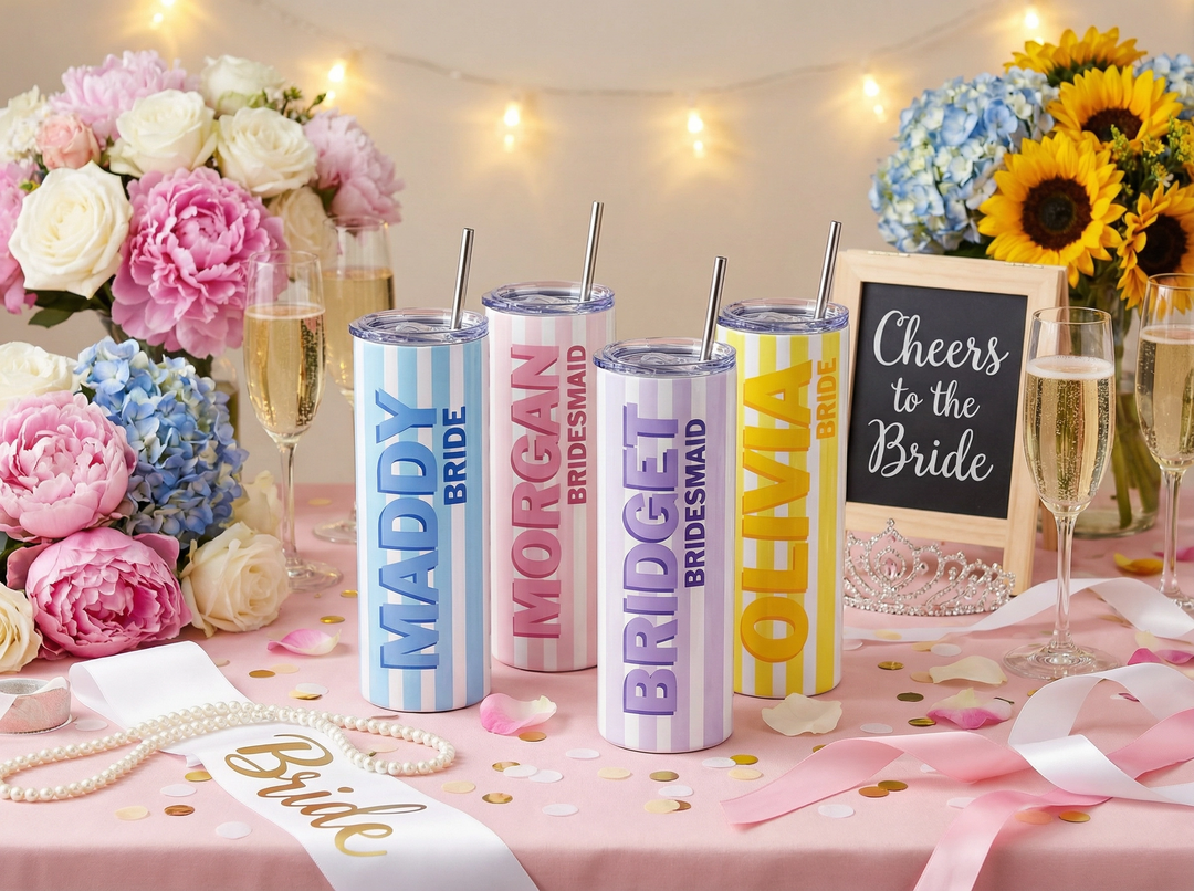 Personalized Bridesmaid Tumbler – Custom Bridal Party Gift