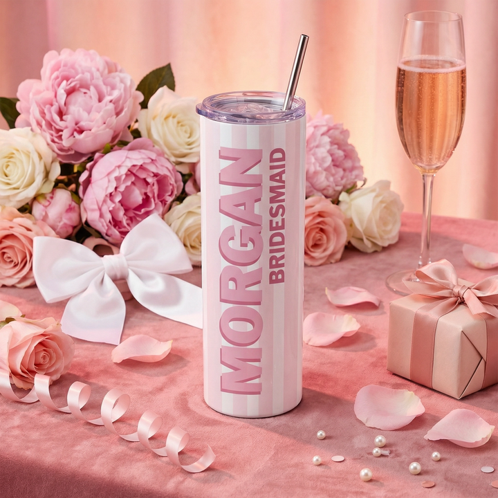 Personalized Bridesmaid Tumbler – Custom Bridal Party Gift