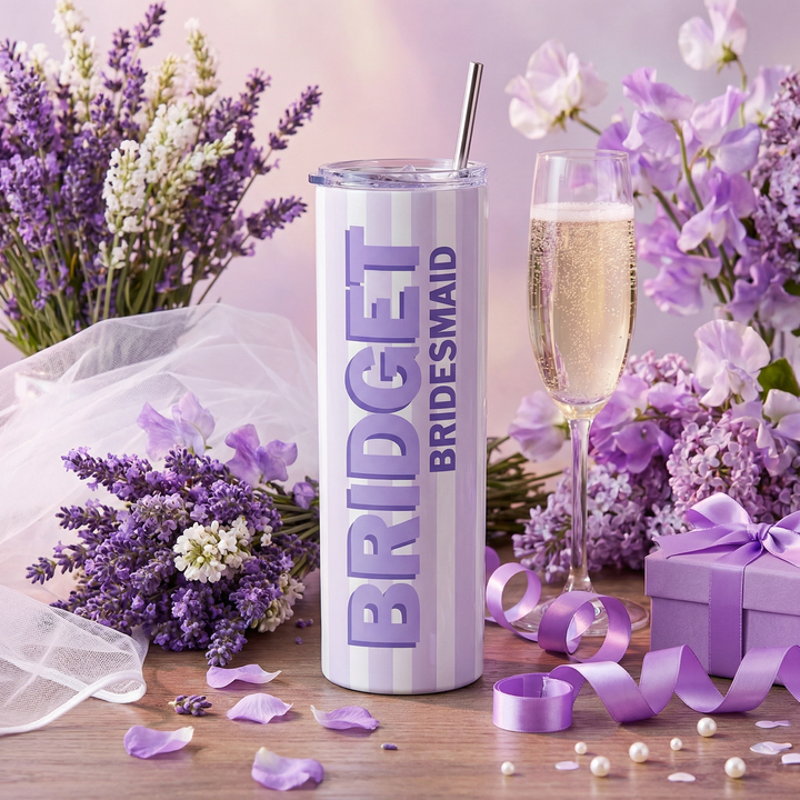 Personalized Bridesmaid Tumbler – Custom Bridal Party Gift